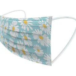 WeCare 3-ply Disposable Face Masks, Individually Wrapped, Adult, Assorted Spring Prints, 50/Box (WMN100079)