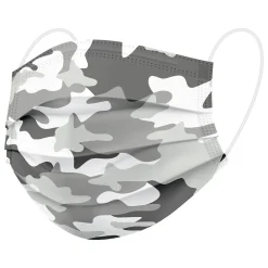 WeCare 3-ply Disposable Face Masks, Adult, Blue Camo/White Camo, 50/Box (WMN100068)