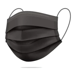 WeCare 3-ply Disposable Face Mask, Individually Wrapped Kids, Black, 50/Box (WMN100031)