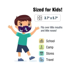 WeCare 3-ply Disposable Face Mask, Kids, Purple, 50/Box (WMN100043)