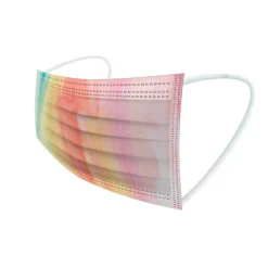 WeCare 3-ply Disposable Face Masks, Adult, Assorted Watercolor Designs, 50/Pack (WMN100081)