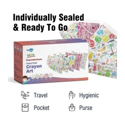 WeCare 3-ply Disposable Face Masks, Kids, Assorted Crayon Art Designs, 50/Box (WMN100116)