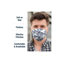 WeCare 3-ply Ear Loop Disposable Face Mask, Adult, Skulls, Combo Pack 50/Box (WMN100099)