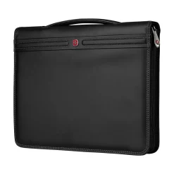 Concept Polyester Padfolio with Zipper Closure, Black (601563)<Wenger New