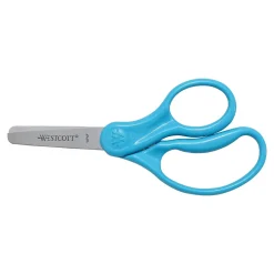 Scissors|Westcott 5" Stainless Steel Kid's Scissors, Blunt Tip, Assorted Colors, 12/Pack (13140)