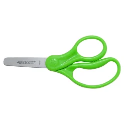 Scissors|Westcott 5" Stainless Steel Kid's Scissors, Blunt Tip, Assorted Colors, 12/Pack (13140)