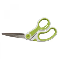 Scissors|Westcott CarboTitanium 8" Multi-Purpose/Heavy Duty Scissor, Blunt Tip, Green/White (17444)