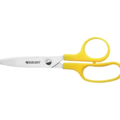 Scissors|Westcott Kleencut 5" Stainless Steel Kid's Scissors, Pointed Tip, Assorted Colors (42515)