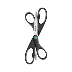Scissors|Westcott KleenEarth 8" Stainless Steel Scissors, Pointed Tip, Black, 2/Pack (15179)
