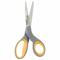 Scissors|Westcott Titanium Bonded 8" Titanium Multi-Purpose/Heavy Duty Scissor, Pointed Tip, Gray/Yellow, 3/Pack (17532)