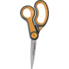Scissors|Westcott Titanium Bonded Non-Stick 8" Scissors, Adjustable Glide, Pointed Tip, Gray/Yellow (14849)