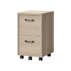 File Cabinets*Whalen Dulzura 2-Drawer Mobile Vertical File Cabinet, Letter/Legal Size, 29.25"H x 17"W x 20"D, Warm Brown (SPUS-DZMF-LBM)