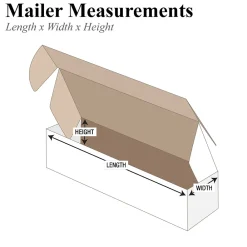 Sale Partners Brand White Deluxe Literature Mailer, 14" x 3-3/4" x 2-3/4", 50/Bundle