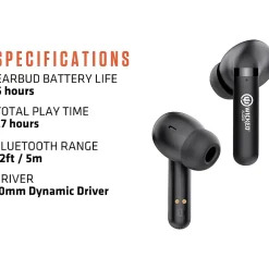 Mojo 500 TWS Wireless Noise Canceling Earbuds, Bluetooth, Black (WI-TW4650)<Wicked Audio Discount