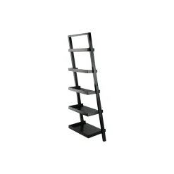Bookcases*Winsome Bellamy 5-Shelf 69"H Leaning Bookcase, Black (29553)
