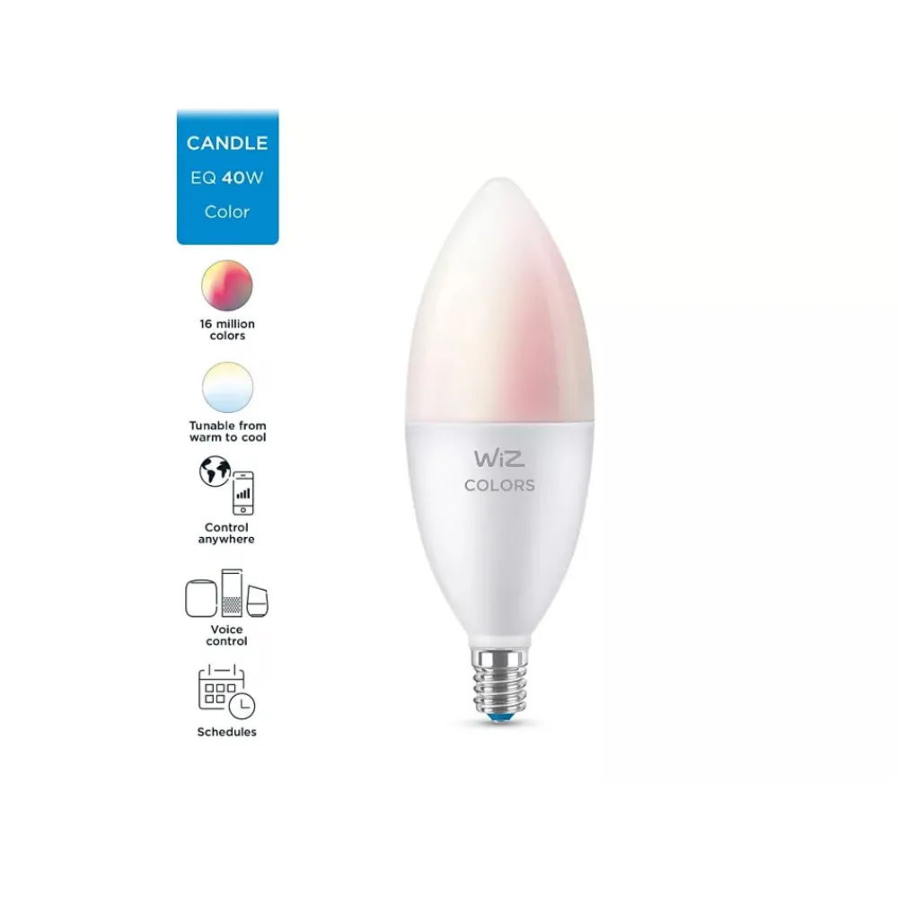 Philips WiZ 40W Equivalent E12 LED Smart Bulb, White (603522)