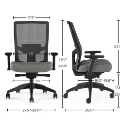 Office Chairs*Workplace 2.0 Workplace2.0™ 500 Series Mesh and Fabric Task Chair, Iron Ore (51973)