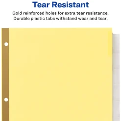 Dividers|Avery WorkSaver Insertable Tab Index Dividers, 8-Tab, 8-1/2 x 11, Clear, 24 Sets/Box