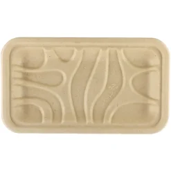 World Centric Fiber Trays, PLA Lined, PFAS Free, 8.3 x 4.9 x 0.7, Natural, 500/Carton