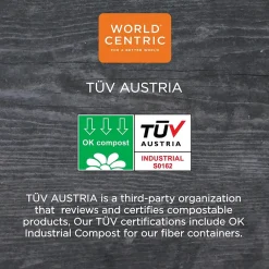 World Centric Fiber Trays, PLA Lined, PFAS Free, 9.1 x 7.1 x 0.7, Natural, 500/Carton