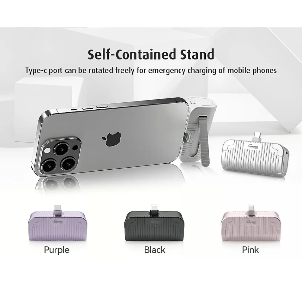 USB-C Power Bank, 5000 mAh, Pink (WED02)<Worryfree Gadgets Best