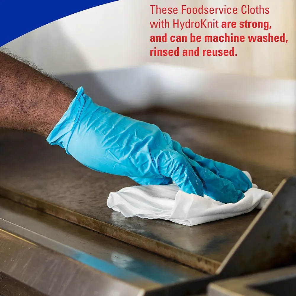 CriticalClean Foodservice Cloths, 12.5" x 23.5", White, 100 Sheets/Box (51631)<WypAll Online