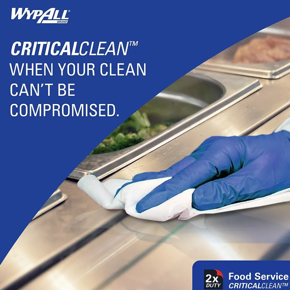 CriticalClean Foodservice Cloths, 12.5" x 23.5", White, 200 Sheets/Box (06053)<WypAll Online