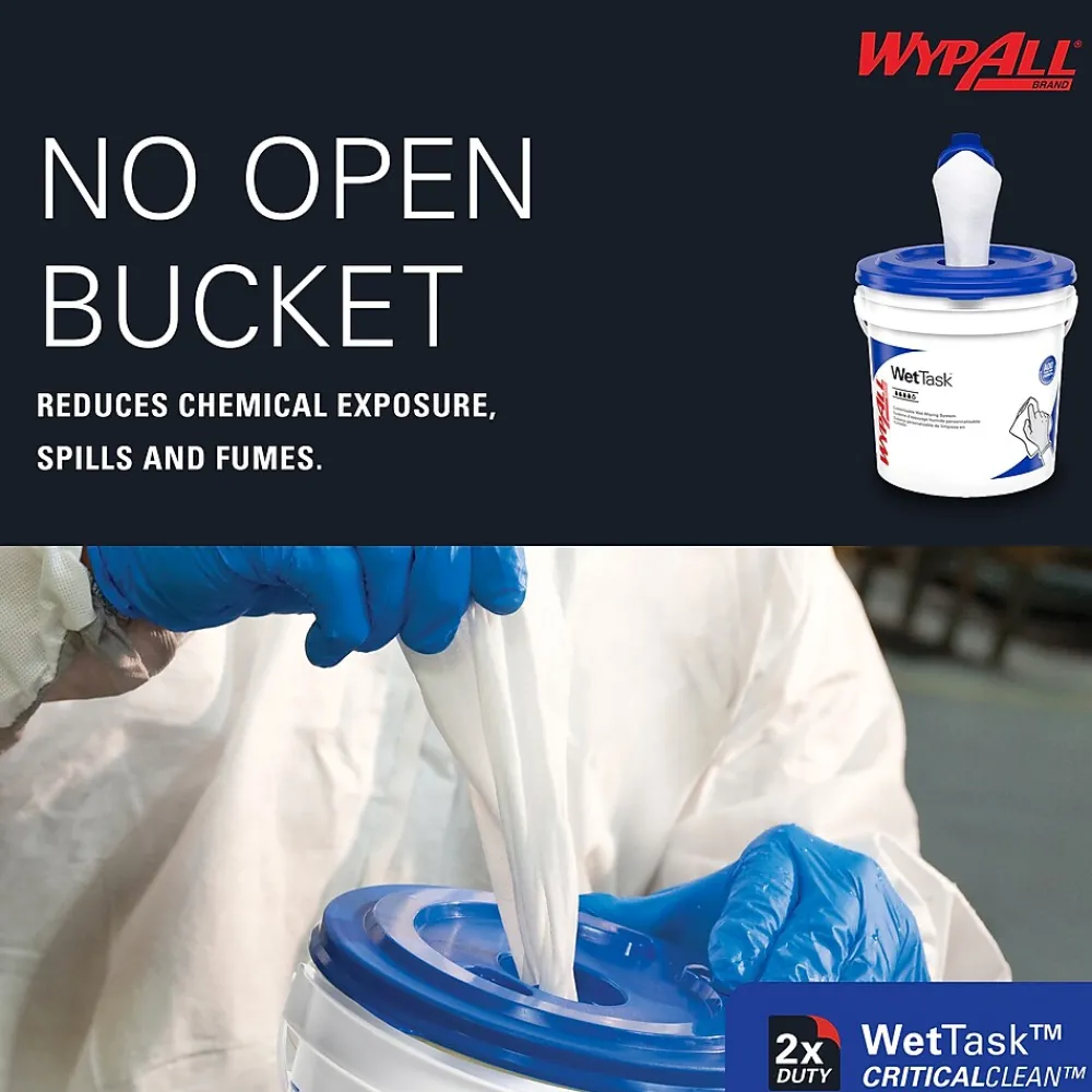 CriticalClean WetTask Disinfecting Wipes, Wipes/Container, 540/Carton (6471)<WypAll Sale