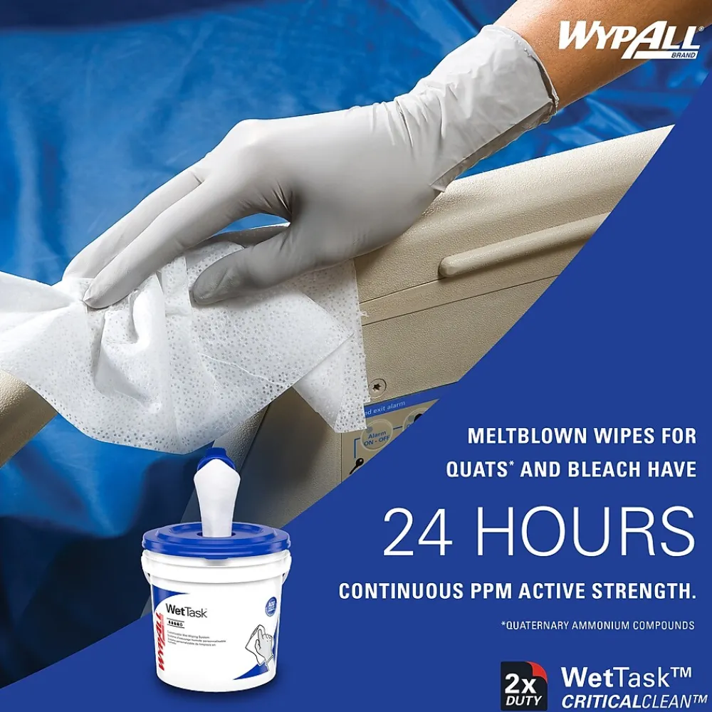 CriticalClean WetTask Disinfecting Wipes, Wipes/Container, 540/Carton (6471)<WypAll Sale