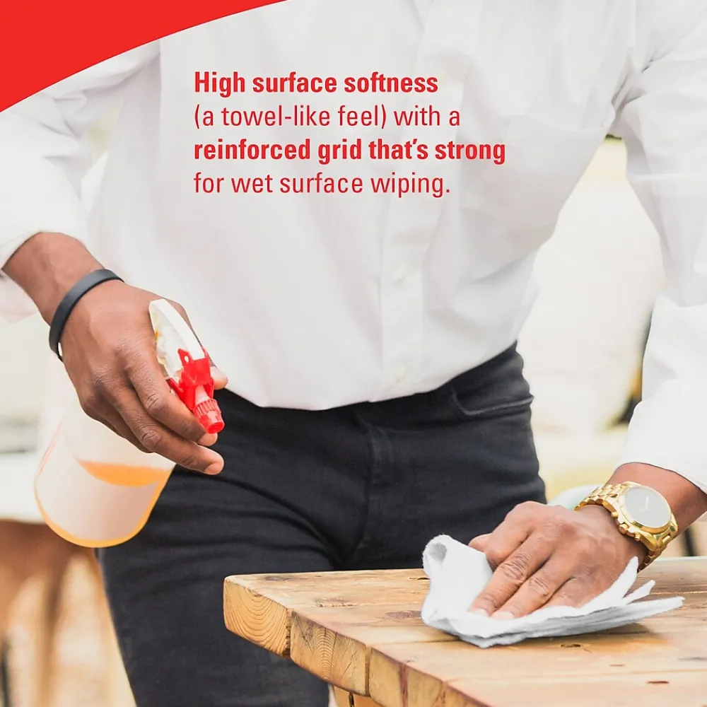 GeneralClean L30 Cellulose Cleaning Wipers, 16.4" x 9.8", White, 120 Wipers/Box, 6/Carton (05816)<WypAll Outlet