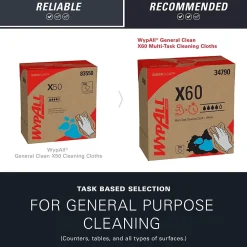 GeneralClean X60 Fabric Cleaning Wipers, 16.8
