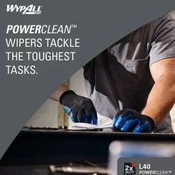PowerClean L40 Cellulose Cleaning Wipers, 12