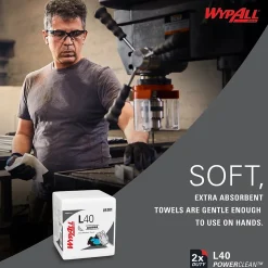 PowerClean L40 Cellulose Cleaning Wipers, 12