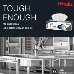 PowerClean L40 Cellulose Cleaning Wipers, 9.8