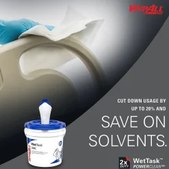 PowerClean WetTask Fabric Cleaning Wipers, 15