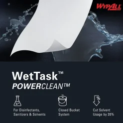 PowerClean WetTask Fabric Cleaning Wipers, 15