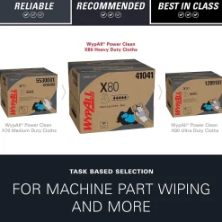 PowerClean X80 Fabric Cleaning Wipers, 16.8