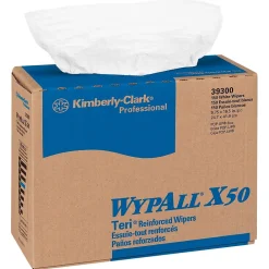 X50 Paper Cleaning Wipers, 9.9" x 8.9", white, 150 Wipers/Box (39300)<WypAll