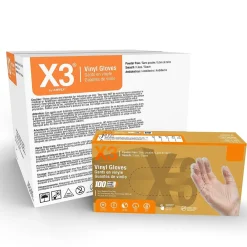 Powder Free Vinyl Gloves, Latex Free, Clear, Large, 100/Box, 10 Boxes/Carton (GP46100-CC)<X3 Discount