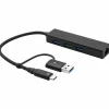 4XEM 3-Port USB-C & USB-A Hub, Black (4XUSBCAHUB3ATAA)
