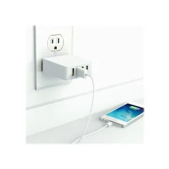 USB Adapter for Tablet/Cellular Phone, White (4XPOWER4USB)<4XEM New