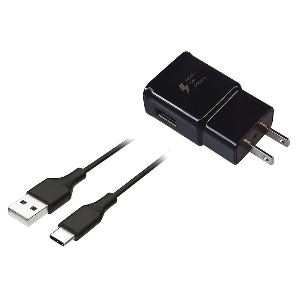 USB Charging Kit/Bundle for Most Smartphones, Black (4XSAMKITUSBCB6)<4XEM