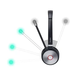 WH62 Wireless Active Noise Canceling Over-Ear Headset, Black (1308001C)<YeaLink Hot