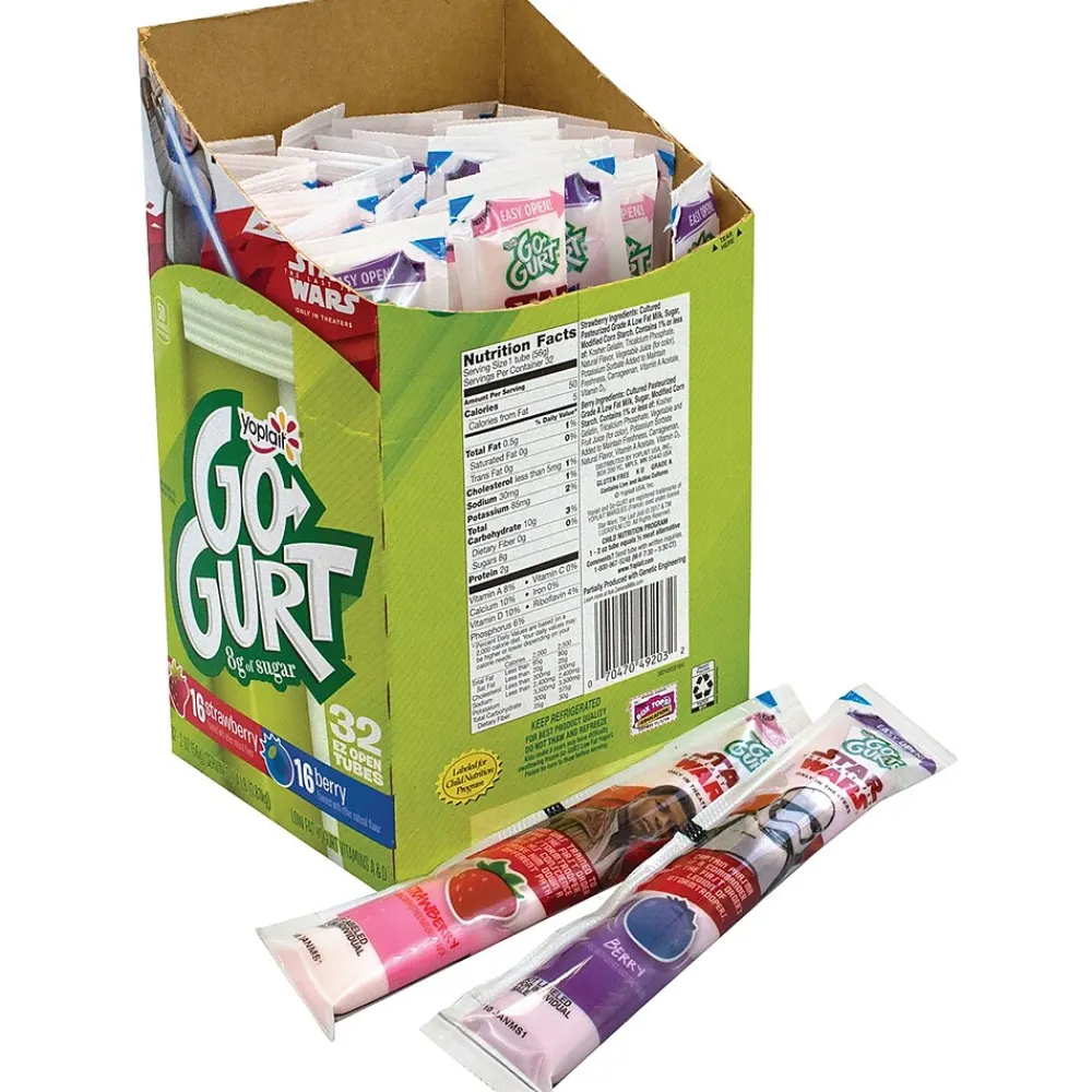 Yoplait Yogurt Go-Gurt Stawberry and Berry Yogurt, 32/Pack (902-00002)