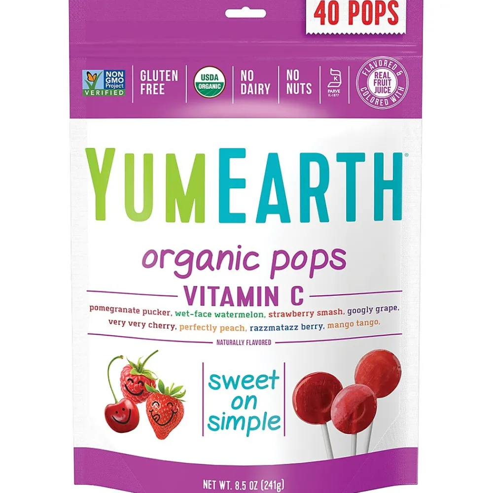 YumEarth Organic Lollipops, Assorted Flavors, 8.5 oz., (270-00024)
