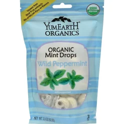 YumEarth Yummy Earth Organic Candy Drops, Wild Peppermint, 3.3 oz, 3/Pack (85334)