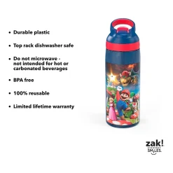Zak! Mario Movie Polypropylene Water Bottle, 25 oz. (MARG-W030)