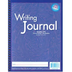 Composition Notebooks|Zaner-Bloser Writing Journal Composition Notebooks, 8" x 10.5", Wide Ruled, 50 Sheets, Purple, 6/Bundle (ELP0603-6)