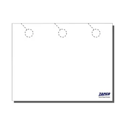 Business Cards*Zapco 3-Up Door Hanger, 8.5" x 11", Vellum Bristol White, 50/Pack (212-50FWH23D)