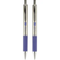 Pens|Zebra F-402 Retractable Ballpoint Pen, Fine Point, 0.7mm, Blue Ink, 2 Pack (29222)